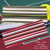 Bandeau bandeau - 7,5 cm - 2 pièces - Tons rouge rose ou vert - Rayures - Yoga Sport décontracté - Tissu élastique