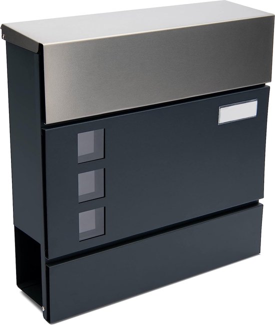 Brievenbus met wandbevestiging EURO GLM 6 RAL 7016 Brievenbus met wandbevestiging EURO GLM 6 RAL 7016