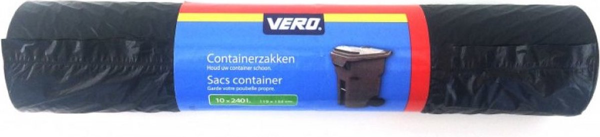 50x Containerzakken/afvalzakken/vuilniszakken gerecycled 240 liter - Anti geur rolcontainer zakken