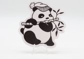 Etende Panda Beer Sticker - Dieren in het Dagelijks Leven | Vera's Arts & Dice | Schattige Stickers - Handgemaakte Stickers - Journaling - Bullet Journal - Scrapbooking - Leuke Stickers - Laptop Sticker - Telefoon Sticker