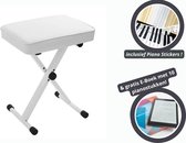 Verstelbare Pianokruk - Pianobank - Verstelbare Kruk - Pianokruk Verstelbaar - Pianostoel - Stoel Voor Piano en Keyboard - Inclusief Piano Stickers & E-Boek
