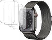 4x Geschikt voor Apple Watch 7/8/9 45mm Screenprotector - Folie Screen Protector Geschikt voor Apple Watch 7/8/9 45mm