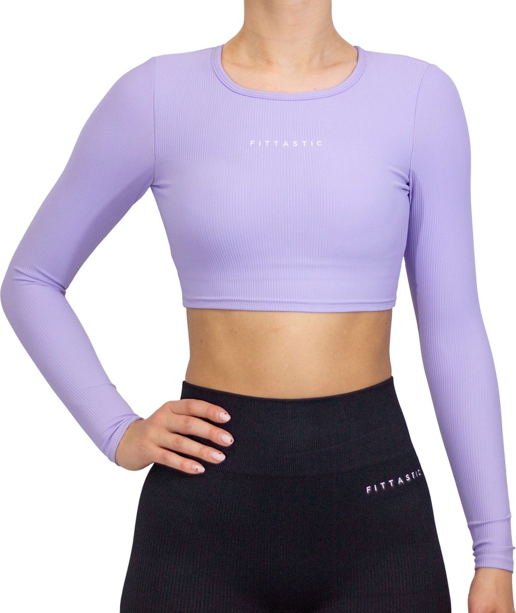Fittastic Sportswear Longsleeve Backless Top Purple (Beschikbaar in verschillende maten)