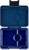 Yumbox Snack - Lunch box bento étanche - 3 compartiments - Blue Monte Carlo / Plateau transparent marine