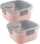 Sunware - Sigma Home Food to go lunchbox roze lichtgrijs - Set van 2
