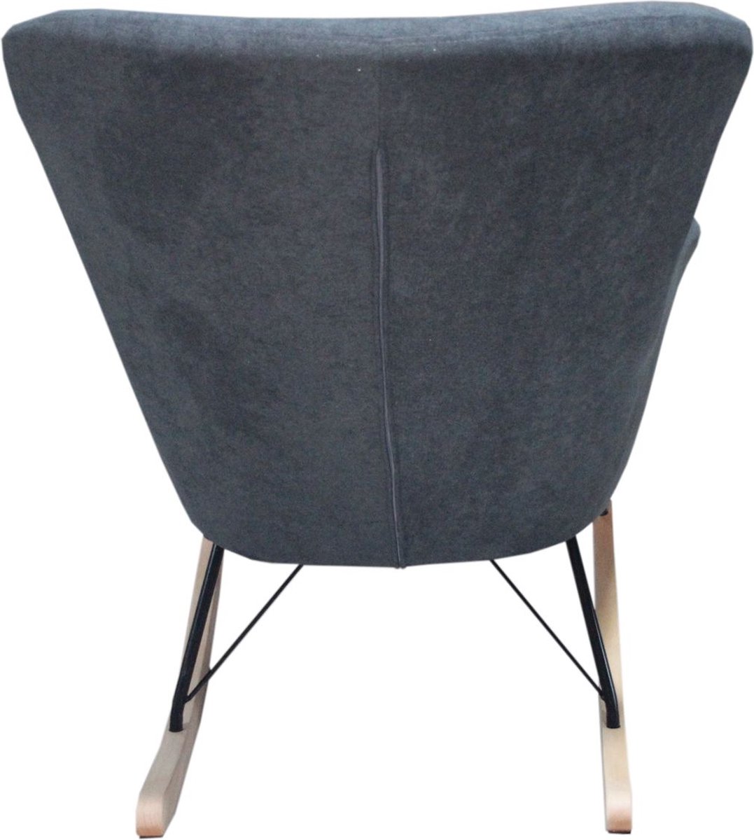 Kuipstoel Ariel schelpen fauteuil kunstleer 70x70x58 cm zwart