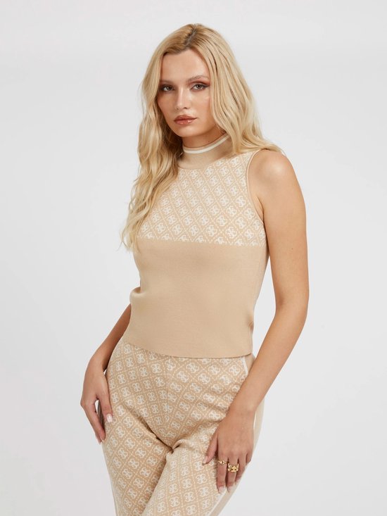 Guess SL RN Lise 4G Top Dames Beige - Maat: M