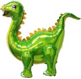 Dino ballon - Groen - 4D - XXL - 75x64cm - Ballonnen - T-rex - Dino feest - Thema feest - Verjaardag - Helium ballon - dinosaurus ballon - Folie ballon - Stegosaurus