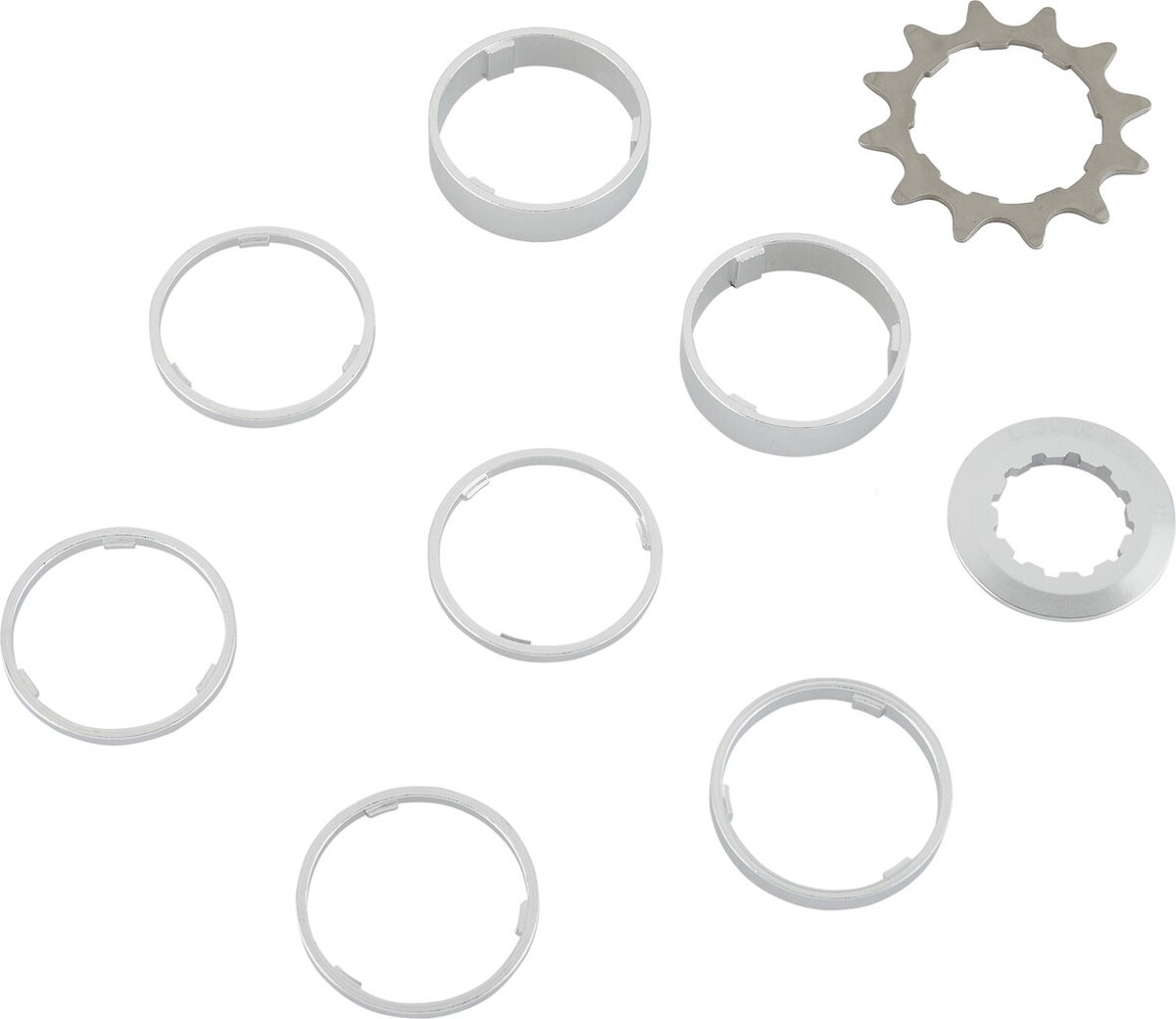 Point Single Speed Sprocket Afstandsring Set Uitvoering 15T