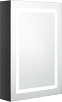 vidaXL-Badkamerkast-met-spiegel-LED-50x13x70-cm-glanzend-zwart