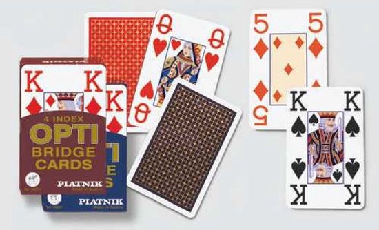 PIATNIK OPTI 4 PLAYING CARDS ENGLISH PATTERN | Games | bol