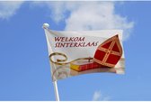 Welkom Sinterklaas Vlag -1 100x150cm