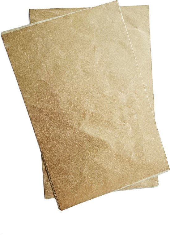 100 stuks A5 Zijdepapier tissue papier Goud Geel 160 X 240mm Vloeipapier tissue inpakpapier