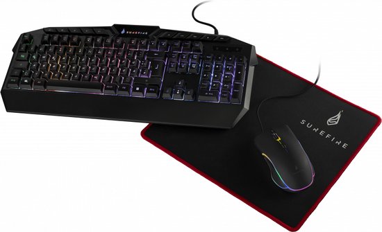 Surefire KingPin Gaming Combo Set (QWERTZ/7-Button RGB/Mouse Pad)