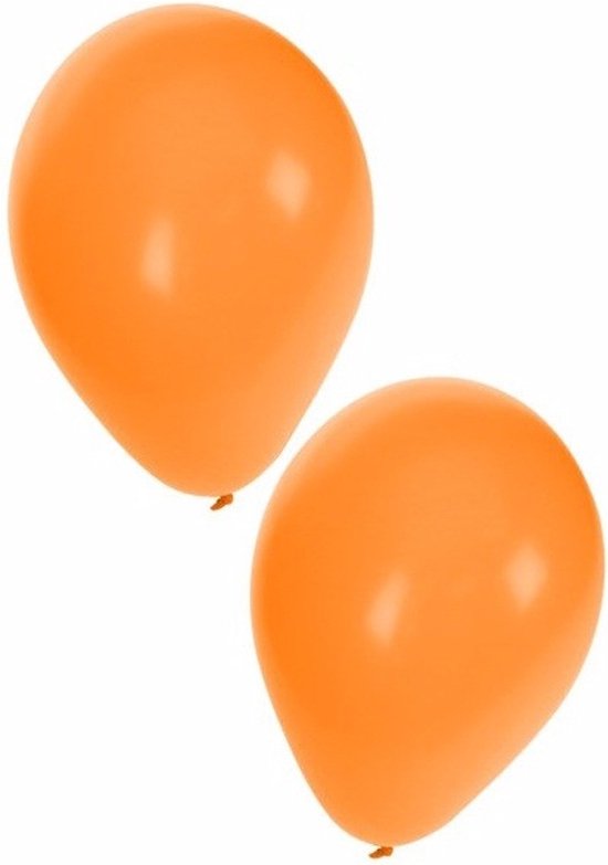 Bellatio Decorations ballonnen - 10x stuks - fel oranje - 28 cm - verjaardag - feestartikelen - versiering