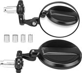 motorspiegel, E24 getest, 360° draaibaar, ronde spiegel, 7/8" (22mm) compatibel met scooter, scooter, ATV, MT07, MT09, Z750, CB125R, Z900 - robuuste aluminiumlegering