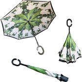 Groene Berg Paraplu - Windbestendig - Windproof - Stormparaplu - Binnenstebuiten opvouwbaar - Extra groot en sterk - White