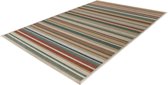 Lalee Capri - Vloerkleed - Outdoor indoor- Buitengebruik - Sisal look - Flatwave - tuin - kleed - Tapijt - Karpet - 120x170 cm- blauw beige strepen multi rood