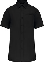 Overhemd Heren 5XL Kariban Korte mouw Black 100% Katoen