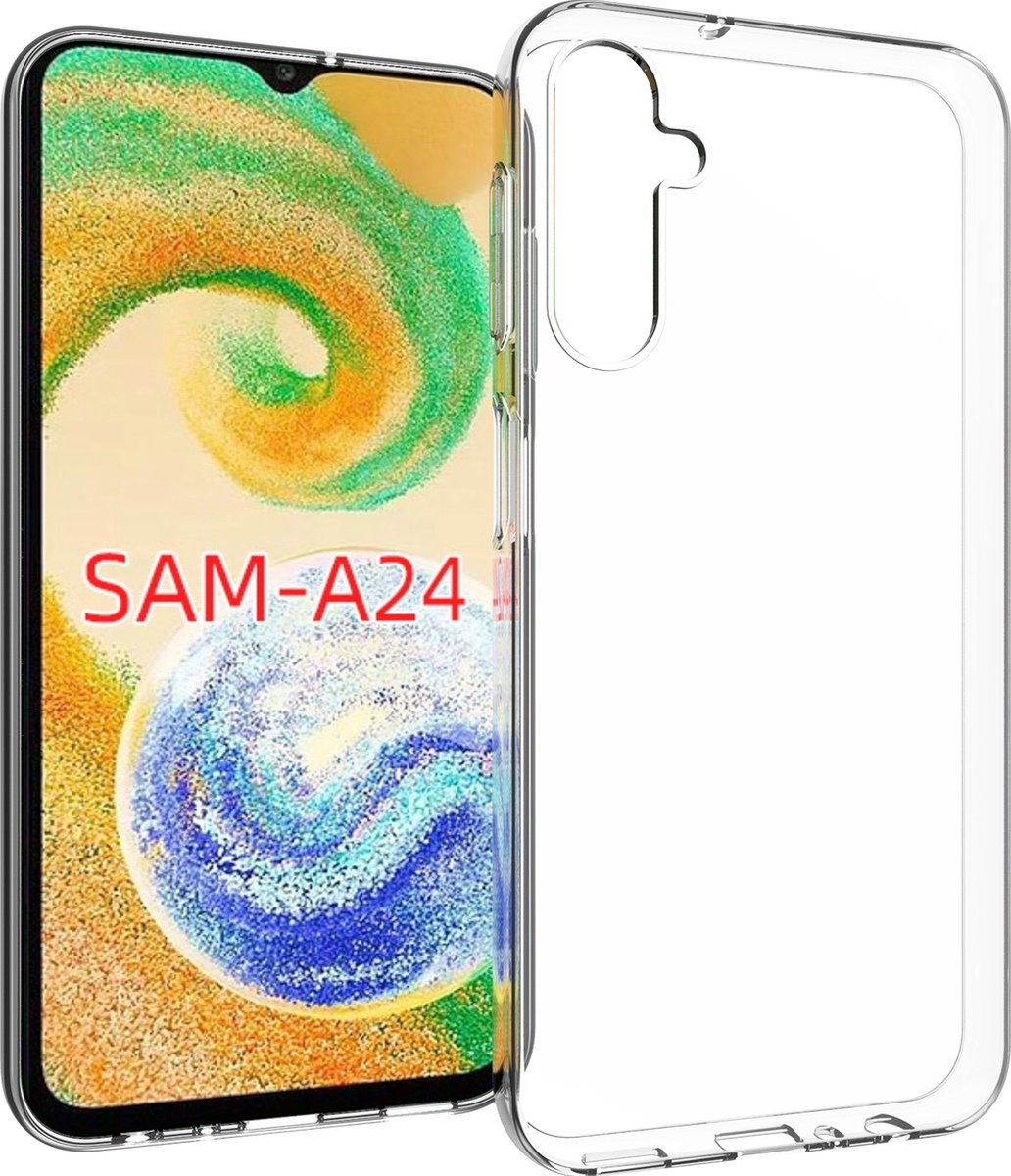 Mobigear Doorzichtig Hoesje geschikt voor Samsung Galaxy A24 Telefoonhoesje Flexibel TPU | Mobigear Basics Backcover | Doorzichtig Telefoonhoesje Galaxy A24 | Galaxy A24 Case | Back Cover - Transparant