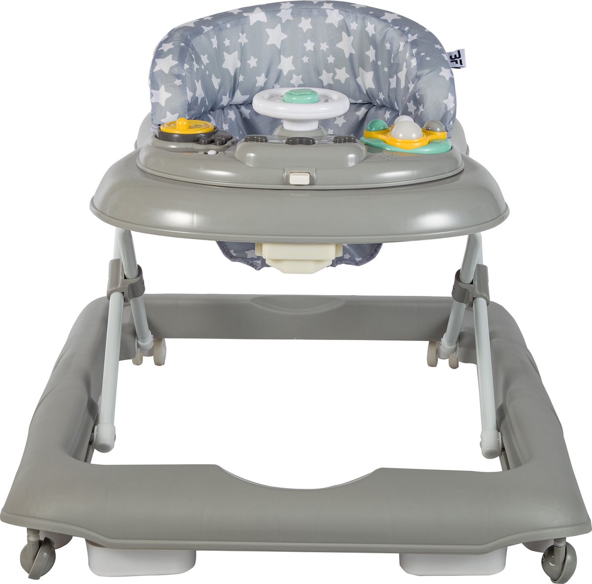 Bebies First Loopstoel / Baby Walker – Makkelijk in te klappen – In hoogte verstelbaar – Met afneembare speelset - Grijs – foto 5