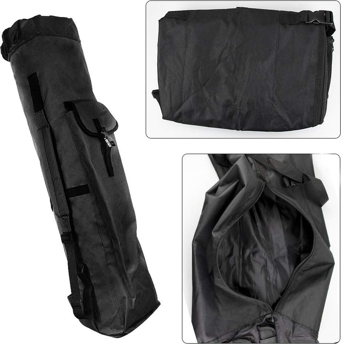 Sac de Canne à PêChe Pliable Canne à PêChe ÉTui de Rangement Organisateur Sac  Sac à Main pour la PêChe à la Carpe, Noir