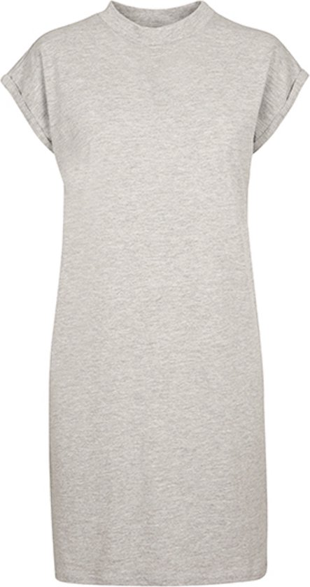 Super Oversized damesshirt 'Turtle Shoulder Dress' Heather Grey - 5XL