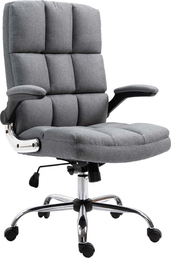Bureaustoel MCW-J21, bureaustoel executive, in hoogte verstelbaar ~ stof/textiel grijs