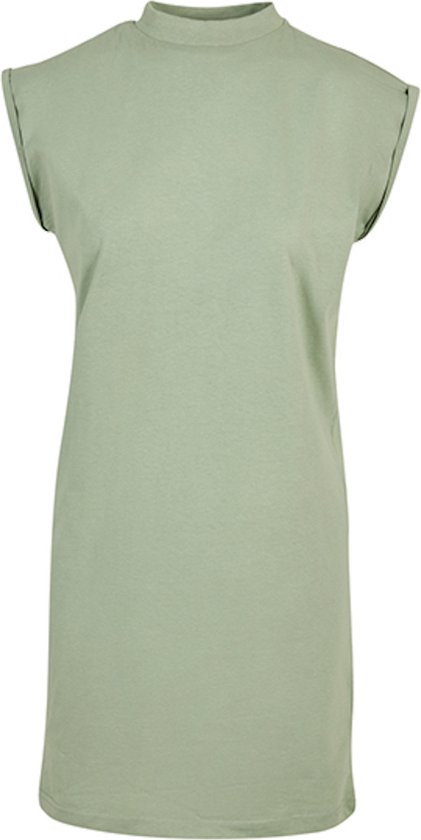 Super Oversized damesshirt 'Turtle Shoulder Dress' Soft Salvia - 5XL