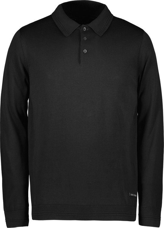 Cars Jeans CYRO Polo LS Heren Top - Black - Maat M