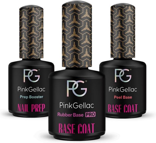 Pink Gellac Voordeelset 3 x 15ml Prep Booster Peel Base Rubber
