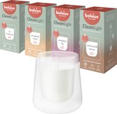 Bolsius - CleanLight - Wit - Support et Bougies parfumées rechargeables - Kit de démarrage - Avec 9 recharges (non)parfumées