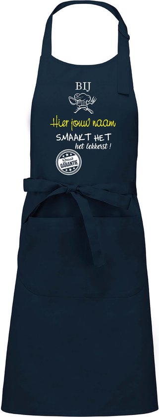 Cadeau prénom - Tablier prénom - Tablier de cuisine avec naam - Tablier BBQ - anniversaire - Fête des mères - C'est meilleur avec : Filles NOM de votre choix - bleu marine