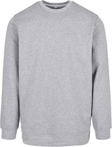 Basic Crewneck Sweater met ronde hals Heather Grey - M