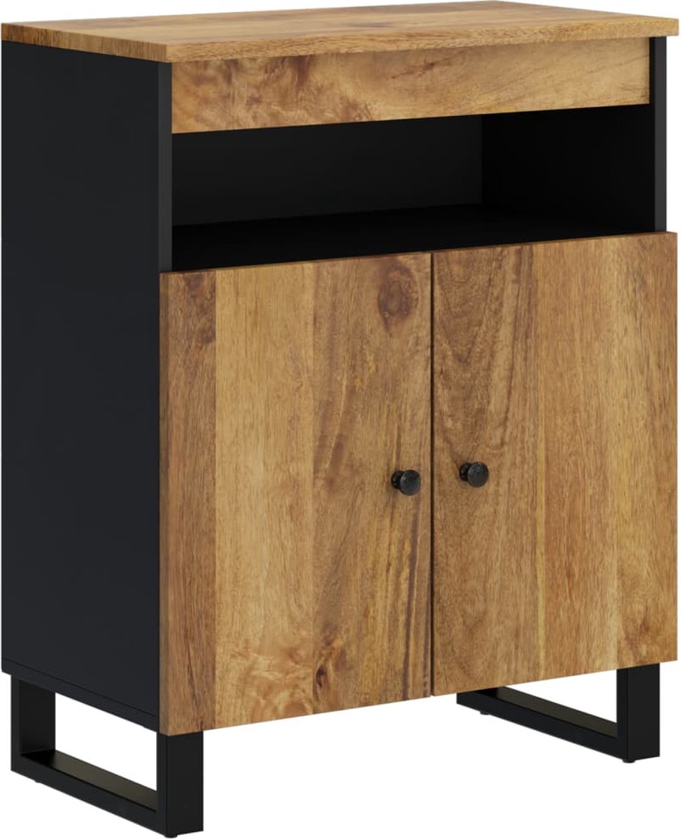 vidaXL - Dressoir - met - 2 - deuren - 60x33x75 - cm - massief - mangohout