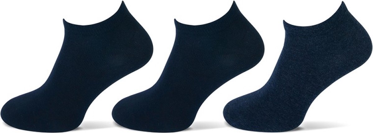 Teckel Sneakersokken Lipje Katoen Blauw 39-42 3 paar