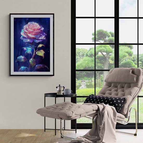 Affiche Ambiance - Rose - Rose - 51x71 - Convient à l'encadrement