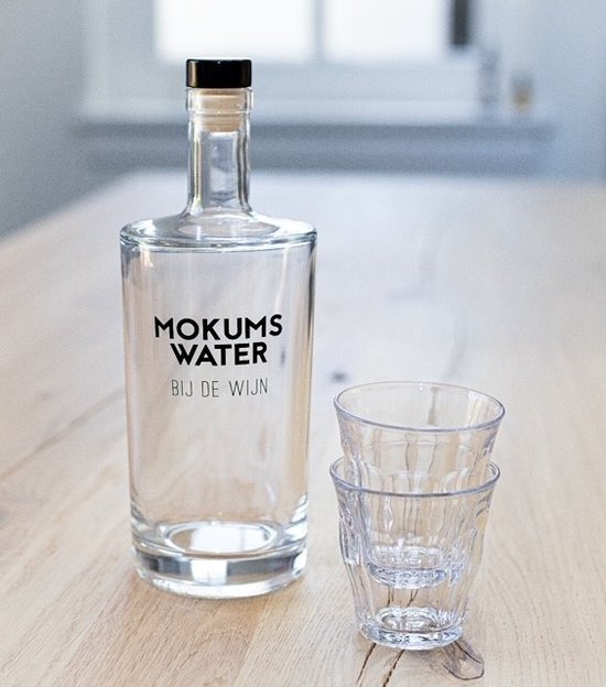 Mokums Water bij de wijn Waterkaraf Waterfles 1L bol