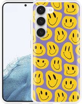 Cazy Hoesje geschikt voor Samsung Galaxy S23 Smileys