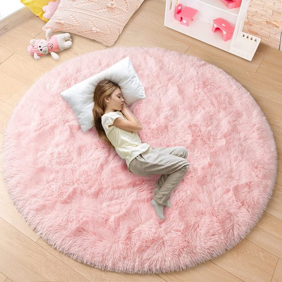 Superzacht Roze Vloerkleed Fluffy Kinderkamer Woonkamer Slaapkamer Non Slip Superzacht tapijt