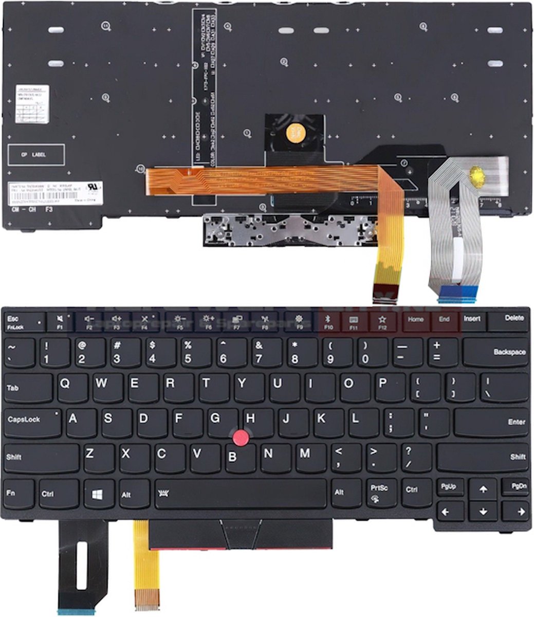 Backlit keyboard geschikt voor Lenovo 01YP520 US/NL Qwerty