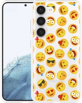 Cazy Hoesje geschikt voor Samsung Galaxy S23 Emoji