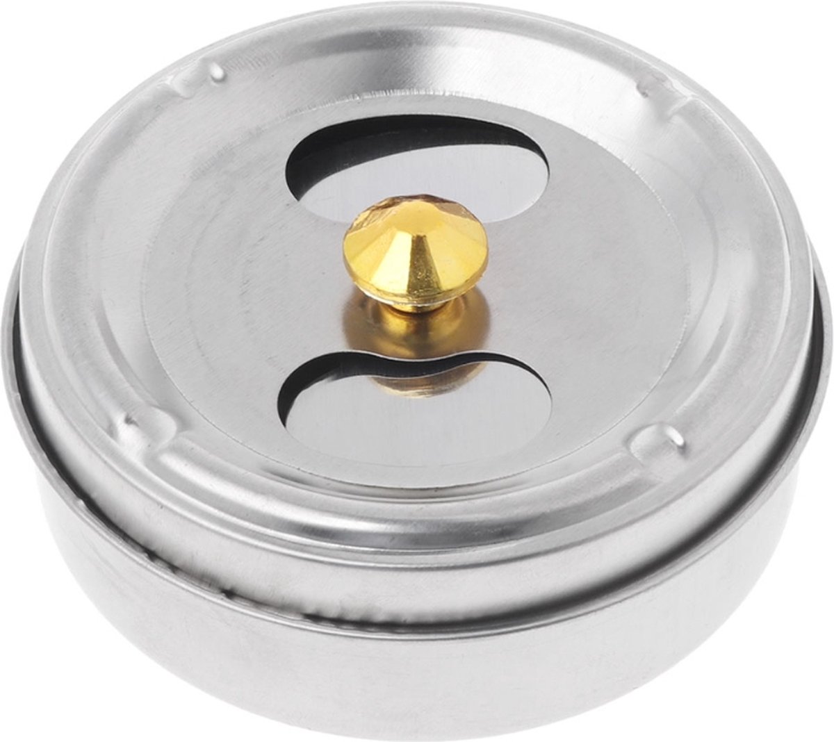 Goedkoopste Asbak met Draaiende Deksel - Zilver - 10 3.6 cm - Roterende Deksel