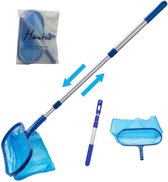 Huntex de piscine Huntex - Avec manche télescopique en aluminium - Longueur : 120 cm - Accessoires de vêtements pour bébé de piscine - Skimmer - Maintenance