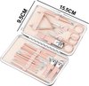 18-delige Professionele Manicure Set & Pedicureset met Nagelvijl & Nageltang – Nagelset met Nagelschaartje & Huidverzorging – Manicure Etui - Nagelknipper - behandeling nagels en huid