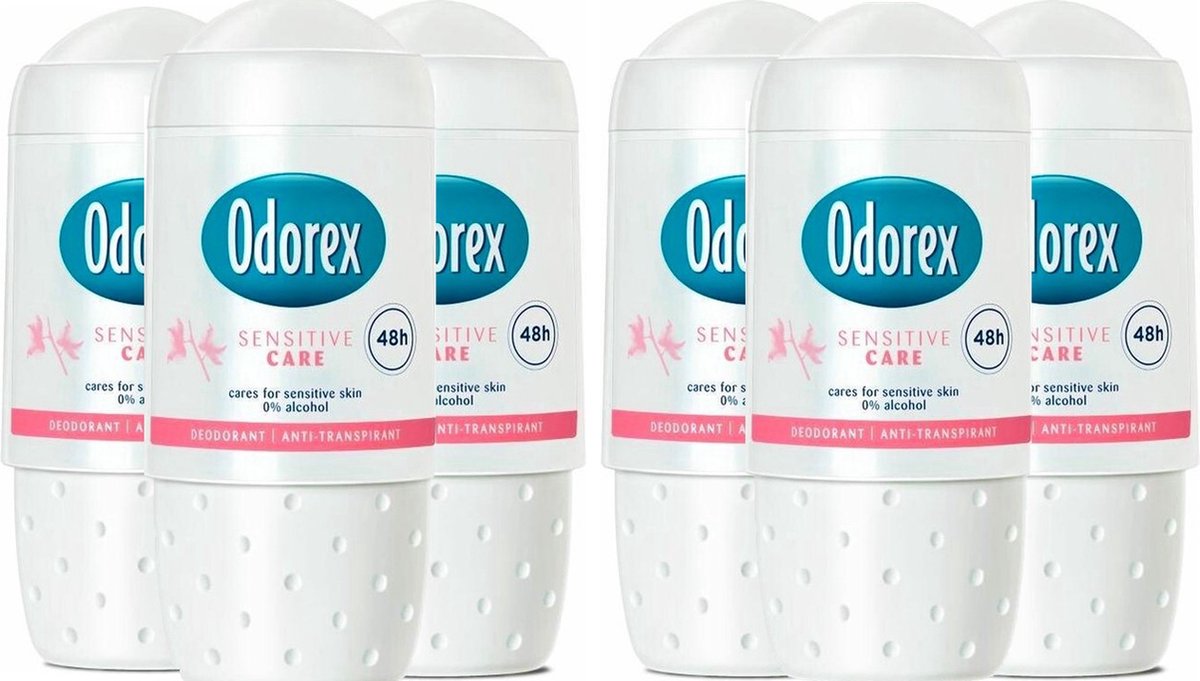 Goedkoopste Odorex Deo Roller - Sensitive Care - Voordeelverpakking 6 x 50 ml