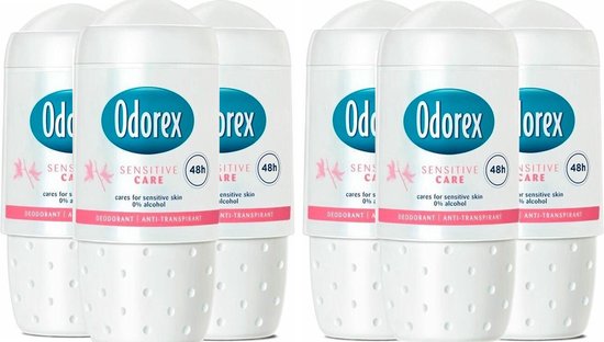 Odorex Deo Roller - Sensitive Care - Voordeelverpakking 6 x 50 ml