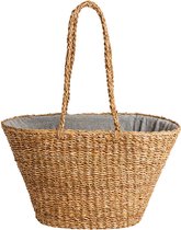 Original Home Eco Shopper L - Boodschappentas - Picknicktas - Zeegras & Gerecycleerd katoen - 62 x 29 x 34 cm