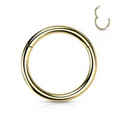 Piercing titanium ring gold plated 0.8x7mm