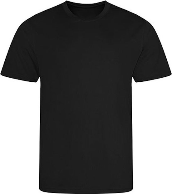 Recycled herenshirt 'Cool T' korte mouwen Black - 3XL